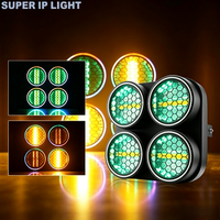 Luz de Escenario Retro de Cuatro Ojos con Efecto Halo Ámbar RGB, Lámpara de Ambiente DMX512 para DJ, Bar, Club, Decoración Visual Profesional