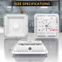 Lampu Kanopi LED 100W/80W/60W TUNABLE CCT 4.5/5/5.7K 100-277VAC DENGAN FOTOSEL TERINTEGRASI Perlengkapan Luar Ruangan Komersial