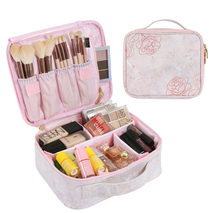 Leather Fashion <b>Makeup</b> Artist Bag Large Capacity Water Resistant <b>Makeup</b> Organizer Durable Portable Travel Beauty Cosmetic <b>Case</b> - Product Image 6