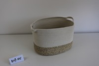 Panier de rangement en corde de coton pour l'organisation de livres