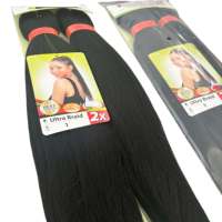 Extensiones de Cabello Pre-estiradas para Trenzar, Fibra Sintética Coreana, Material Yaki, Cabello para Trenzar de Una Sola Capa, Venta al Por Mayor