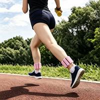 Poids de poignet en silicone écologiques, ajustables avec velcro, de couleur unie, avec logo personnalisé, pour studio de fitness, vente en gros
