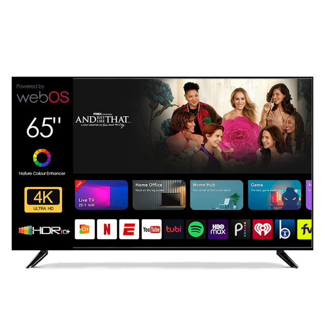 Factory Smart Display 65 Inch TV Narrow Screen 4K LED Flat Screen Android WebOS Smart Television