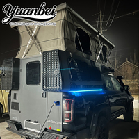Unité de camping-car fiable pour camion, auvent coulissant en fibre de verre/aluminium avec matelas pour voyages en plein air, panneaux isolés