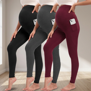 Pantalon de yoga taille haute uni pour femme, effet push-up, coupe ajustée, contrôle du ventre, gaine amincissante, infroissable, taille élastique, longueur intégrale - Product Image 3