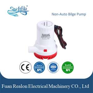 12V DC Self-Priming Bilge <b>Pump</b> 1500GPH/2000GPH <b>Marine</b> Centrifugal Seawater <b>Pump</b> Plastic Used Condition - Product Image 2