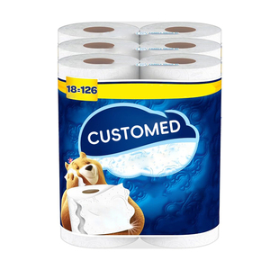 Phòng Tắm Tùy Chỉnh Siêu Mềm Bán Buôn Tự Nhiên Tùy Chỉnh 2/3ply In Số Lượng Lớn Giá Rẻ 100% Mềm Mịn Trinh Nữ Bột Gỗ Giấy Vệ Sinh - Product Image 4