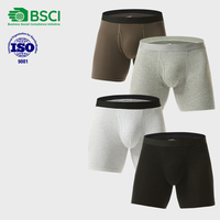 Logo personnalisé de luxe solide boxer slip sous-vêtement taille moyenne sous-vêtements pour hommes confortable sport hommes boxeurs slips