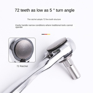 Xách tay <span class=keywords><strong>mini</strong></span> 72-răng một chữ thập lục giác <span class=keywords><strong>Ratchet</strong></span> cờ lê công cụ lao động tiết kiệm nhanh hai chiều đa chức năng DIY lớp OEM số liệu - Product Image 4