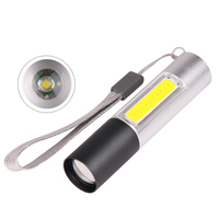 Usb Oplaadbare Lampu Zakar Led Mini, Lampu Kemah Super Terang 3 Mode Cob + Xpe Fakkel Waterdichte Draagbare Voor