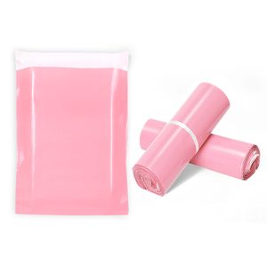 Fabricante <span class=keywords><strong>Pink</strong></span> Eco Friendly Plastic Polymailers Mailing Courier Packaging Bolsas de envío - Product Image 2
