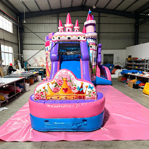 Tobogán Acuático Inflable de PVC Comercial Huatong, <span class=keywords><strong>Castillo</strong></span> Inflable con Diseño de Princesa de Dibujos Animados para Fiestas Infantiles - Product Image 2
