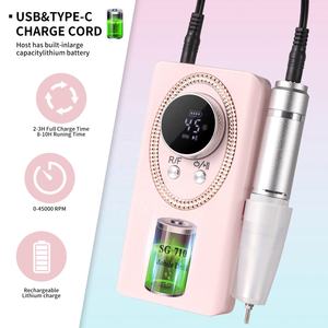 Taladro Eléctrico <span class=keywords><strong>para</strong></span> <span class=keywords><strong>Uñas</strong></span> de 45000 RPM, Lima Eléctrica con Pantalla HD, Pluma de Manicura Metálica, Lijadora Profesional <span class=keywords><strong>para</strong></span> <span class=keywords><strong>Uñas</strong></span> - Product Image 2