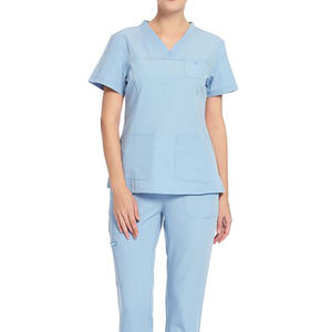 Tenues d'infirmière personnalisées pour femmes et hommes, ensemble de blouses et pantalons pour infirmières, uniformes pour hôpital, haut et pantalon avec plusieurs poches - Product Image 2