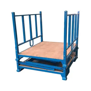 Có thể gập lại vải cuộn lồng stillages Pallet vải xếp chồng giá vải lồng với Bảng gỗ cho ngành công nghiệp vải