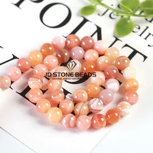 Persa Natural 6 8 10 12 14 MM piedra preciosa gris Botswana ágata cuentas para pulsera de moda fabricación de collares - Product Image 5