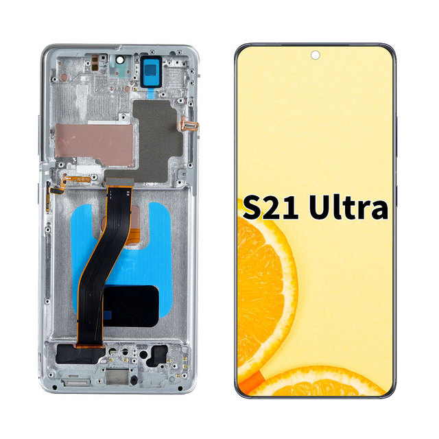 For samsung S21 ultra Screen for Samsung S21 Ultra OLED Display with Frame for samsung galaxy S21 ultra 5g Phone Screen Repair