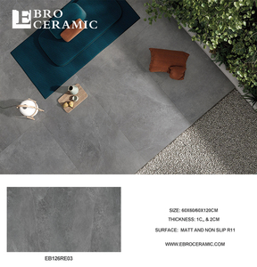 Azulejos de Porcelana para Exteriores con Efecto Piedra, <span class=keywords><strong>Color</strong></span> Beige/Negro/Gris, 60x120 cm, 2 cm de Grosor, para Pisos Exteriores - Product Image 6
