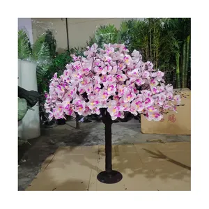 Grandes plantas de orquídeas phalaenopsis flor artificial Flor de boda interior flor púrpura árbol centros de mesa suministros de boda decoración