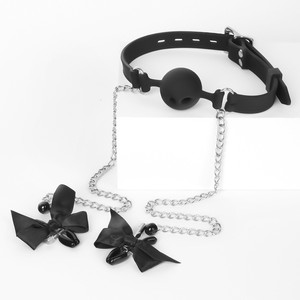 SM adult sex toys with bows, gags, nipple clamps, couple sex toys, foreplay punishment and discipline toys manufacturer - Product Image 1
