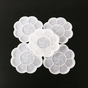 <span class=keywords><strong>Palette</strong></span> humide en plastique en forme de fleur personnalisée de <span class=keywords><strong>petite</strong></span> taille 8.5CM pour la peinture pour les peintures à l'huile acryliques d'<span class=keywords><strong>aquarelle</strong></span> - Product Image 6