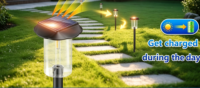 Lampe solaire étanche pour cour et jardin, avec filament de tungstène, pour éclairage décoratif d'ambiance