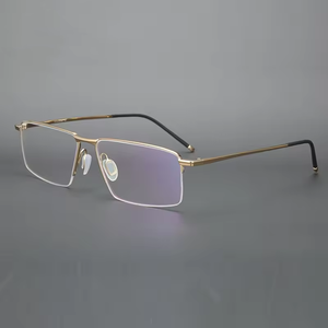 Designer Brand Handmade Glasses Luxury Man Gold Eye Wear Specs Pure Titanium Eye Glasses Optical Eyewear <b>Frames</b> <b>Other</b> Eyewear - Product Image 2