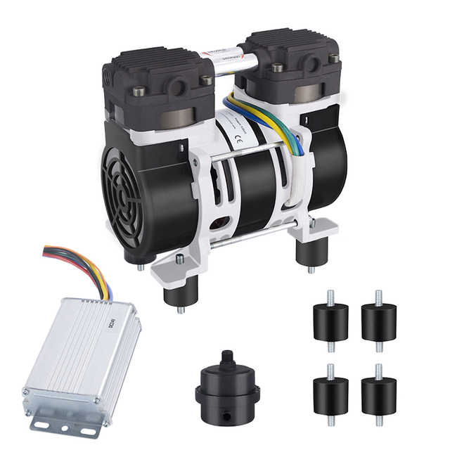 12V/24V DC Oil Free 210W Solar Powered 62lpm 8bar air Compressors with Controller Mini Small Portable air Compressor Pump