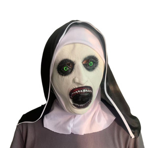 Máscaras de látex de Halloween de cara completa de bruja y monja, espeluznantes, transfronterizas, para la invocación de espíritus, emocionantes, hechas a mano, que son un terrorífico accesorio para la cabeza. - Product Image 3