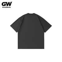 T-shirt d'été pour homme, style streetwear vintage délavé à l'acide, 240g, 100% coton, motif lettres personnalisé, style hip-hop, écologique
