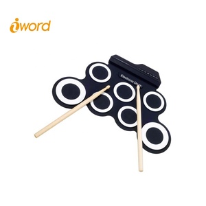 Rollo <span class=keywords><strong>de</strong></span> tambor Kit con altavoz pedales <span class=keywords><strong>de</strong></span> pie <span class=keywords><strong>baquetas</strong></span> y puerto USB para poder portátil plegable batería electrónica - Product Image 3
