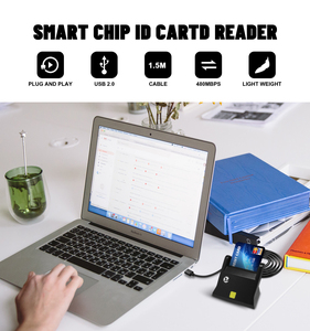 เครื่องอ่านและเขียนบัตรชิป <span class=keywords><strong>ZOWEETEK</strong></span> ISO 7816 ID IC รองรับ EMV CAC SIS SIM USB สมาร์ทการ์ด เครื่องอ่านบัตร ATM บัตรเดบิต/บัตรธนาคาร/บัตรเครดิต สำหรับการชำระเงิน - Product Image 3