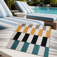 Tissu en oléfine Marina Stripe pour coussins de chaise longue de piscine, textile d'ameublement extérieur 310 g/m², séchage rapide
