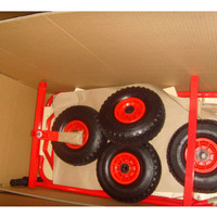 Carro de jardín de cuatro ruedas TC1812 Vagones de madera para niños Carro de playa de madera Carro de almacenamiento de madera de cuatro ruedas