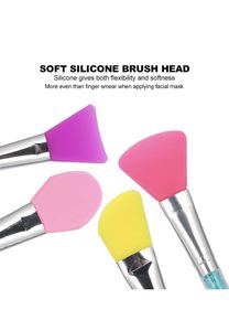 Ensemble de brosses à masque facial en silicone personnalisables, applicateur de boue faciale flexible, outils pour masques à l'argile et au charbon doux - Product Image 2