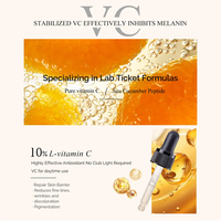 Sérum Visage Liquide Anti-Âge Végétalien Marque Blanche OEM Acide Hyaluronique Vitamines C 15%/20%/30% Glycérine Or 24K pour Éclaircissement