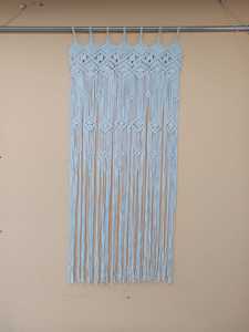 <b>White</b> Macrame Tassel Tapestry Woven Wall <b>Hanging</b> Decorative Curtain for Bedroom Living Room - Product Image 1