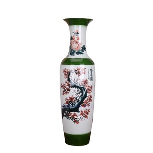 <span class=keywords><strong>Vaso</strong></span> in Ceramica Cinese Antico Alto 60 Pollici con Motivo a <span class=keywords><strong>Fiori</strong></span> di Prugna, <span class=keywords><strong>Grande</strong></span> <span class=keywords><strong>per</strong></span> Decorazione di Hotel e Uffici - Product Image 1