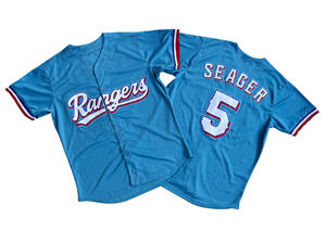 Maillot de baseball personnalisé pour <span class=keywords><strong>homme</strong></span>, cousu, Texas Ranger, Adolfo <span class=keywords><strong>Garcia</strong></span> # 53 Corey Seager # 5 Marcus Semien # 2 Jacob Degrom # 48 - Product Image 3