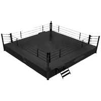 Escaliers de ring de boxe de qualité standard internationale pour ring de lutte en acier personnalisé, ring de boxe