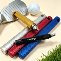 Nettoyeur de clubs de golf et aiguiseur de rainures 2 en 1 avec construction en acier inoxydable et aluminium, durable et portable pour tous les fers et wedges