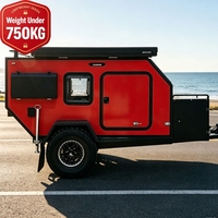 Caravane tout-terrain miniature, directement de l'usine, moins de 750 kg, légère, pour le camping et les voyages en camping-car.