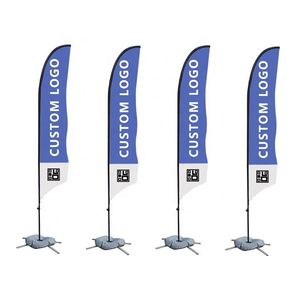 Promotion Custom Printed Outdoor Flying Banner Advertising Knife Type Rectangular Pennant Flag Bali Bow Beach Flag Corss Base - Product Image 3