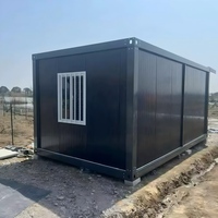 Maison préfabriquée moderne en conteneur avec auvent avant détachable, cabane en kit portable, maison résidentielle pour camping de vacances