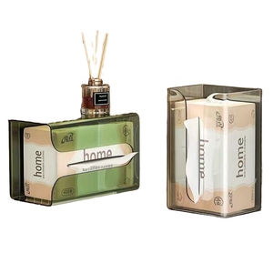 Boîte de rangement murale de style simple pour serviettes de toilette en papier serviettes de cuisine accessoires de toilette muraux non perforés - Product Image 1