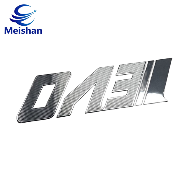 Meishan Custom Brushed Electroformed Etched Modern 3D Furniture Pure Metal Nickel Logo Labels Stickers with Adhesive