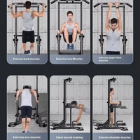 Tour de musculation réglable avec barres de traction et stations de dips, en acier carbone robuste, équipement de fitness à domicile