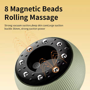 Masajeador Guasha de 9 velocidades para uso doméstico, de alta potencia, con compresión caliente, terapia de luz roja, vibración corporal, raspado y ventosas. - Product Image 6