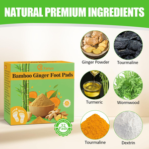 Cerotti Detox alle Erbe per Piedi, Pulizia Profonda, con Zenzero, Curcuma, Assenzio e Aceto di Bambù per Uomini e Donne - Product Image 1