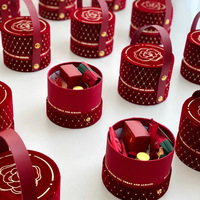 Emballage de mariage de luxe de haute qualité BECAN, logo personnalisé, boîte d'emballage en papier cylindrique romantique, boîte à fleurs roses